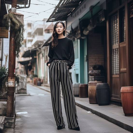 黑色闊腿褲搭配什么上衣好看，黑色闊腿褲顯瘦穿搭指南：10款上衣搭配示范盡顯高級氣質(zhì)
