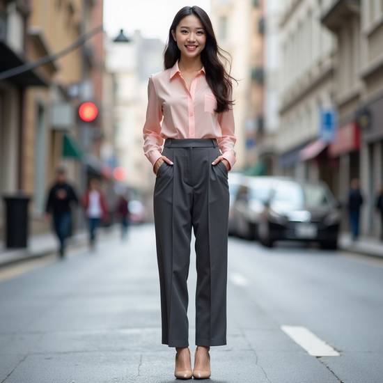 灰色褲子配什么上衣,灰色褲子配這些上衣,時髦感萬能搭配公式
